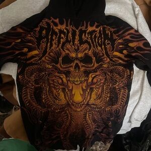 Men's Affliction hooded long sleeve size small